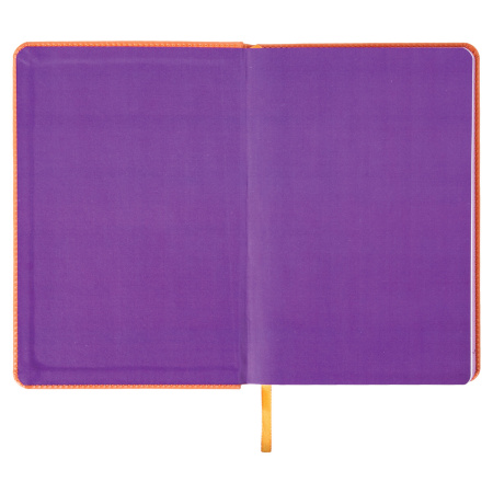 Ежедневник недатированный МАЛЫЙ ФОРМАТ 100х150 мм А6 BRAUBERG "Rainbow" под кожу, 136 л., оранжевый, 111688 - Ежедневники с покрытием "под кожу и ткань"