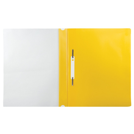 Скоросшиватель пластиковый ЮНЛАНДИЯ, А4, 130/180 мкм, желтый 228677 - Папки-скоросшиватели мягкие