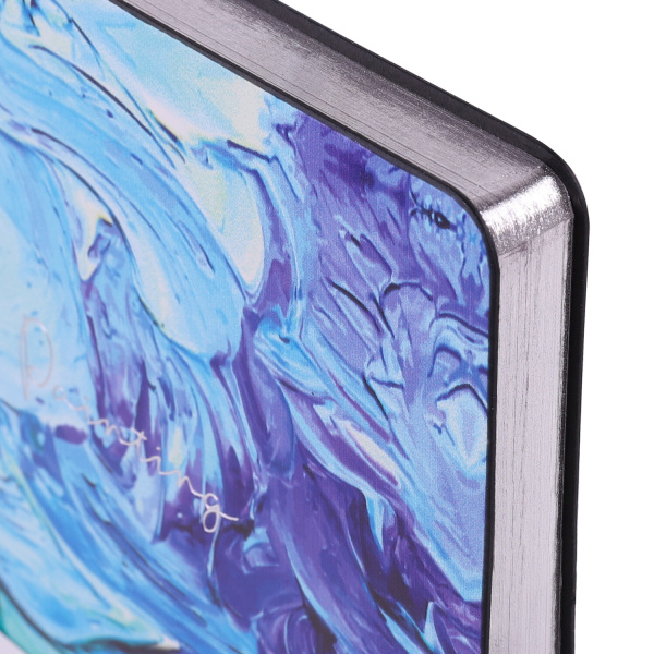 Ежедневник недатированный А5 (138х213 мм), BRAUBERG VISTA, под кожу, гибкий, 136 л., "Blur", 112031 - Ежедневники с покрытием "под кожу и ткань"