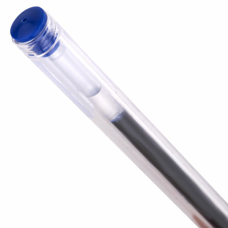 Ручка гелевая РОССИЯ "PATRIOT-GT", СИНЯЯ, корпус прозрачный, узел 0,7 мм, линия письма 0,4 мм, BRAUBERG, 143959 - Ручки гелевые неавтоматические