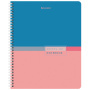 Тетрадь А5 80 л. BRAUBERG, гребень, клетка, "Color" (4 вида в спайке), 404413 - Тетради более 60 листов