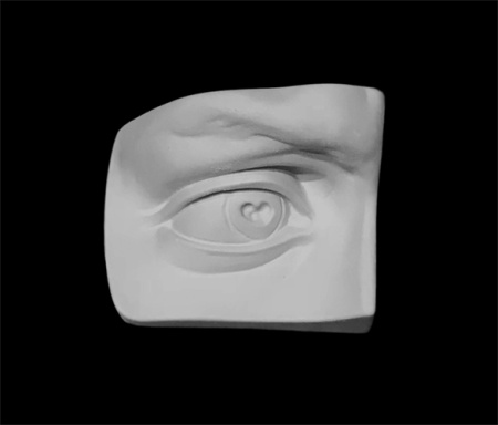 Глаз Давида правый, гипс 20*13,5*15,5 (арт.20-202)