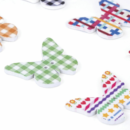 Наклейки деревянные БАБОЧКИ, 8 штук, ассорти, ОСТРОВ СОКРОВИЩ, 662285 - Наклейки для творчества