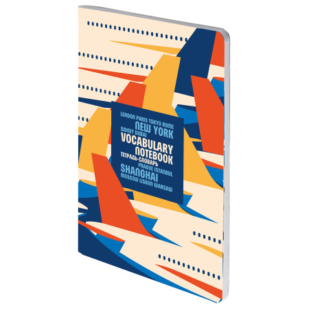 Тетрадь-словарь для записи иностранных слов, А5, 60 л., КОЖЗАМ, сшивка, клетка, "Travel", BRAUBERG, 404037 - Тетради предметные