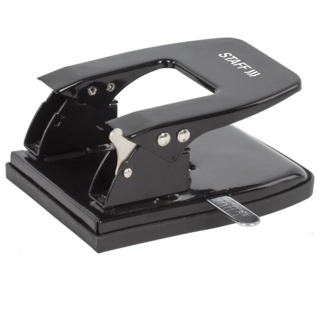 Дырокол металлический STAFF "Manager", до 30 листов, черный, 224650 - Дыроколы настольные