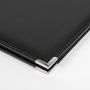 Папка адресная из кожзама без надписи, формат А4, 33х25х2 см, черная - Папки адресные