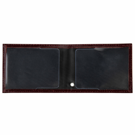 Обложка для удостоверения натуральная кожа шик, 3D герб + тиснение, темно-бордовая, BRAUBERG, 238199 - Обложки для документов