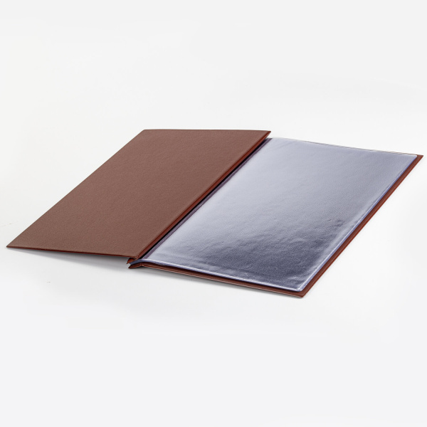 Папка "Меню" на трех винтах, с 10 файлами, 220х320 мм, коричневая, "ДПС", 2273.М-104 - Папки для кафе и ресторанов