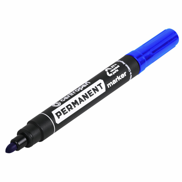 Маркер перманентный CENTROPEN 8566, СИНИЙ, круглый наконечник, 2,5 мм, 5 8566 0106 - Маркеры перманентные