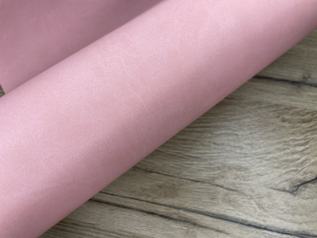 Переплетный кожзам (Италия) матовый, цвет розовый, отрез 33*70 см - Кожзам и экокожа