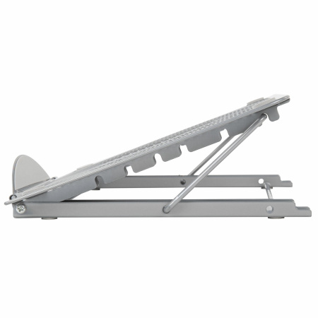 Подставка для книг, ноутбуков, планшетов BRAUBERG "Germanium", 240х195х20 мм, серебро, металл, 237984 - Подставки для книг