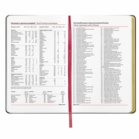 Ежедневник недатированный А5 (138х213 мм), BRAUBERG VISTA, под кожу, гибкий, 136 л., "Pomegranate", 112022 - Ежедневники с покрытием "под кожу и ткань"