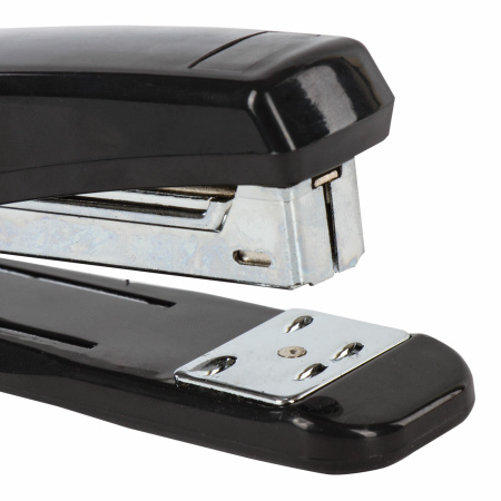 Степлер №24/6, 26/6 BRAUBERG "Classic", до 25 листов, черный, 222546 - Степлеры настольные