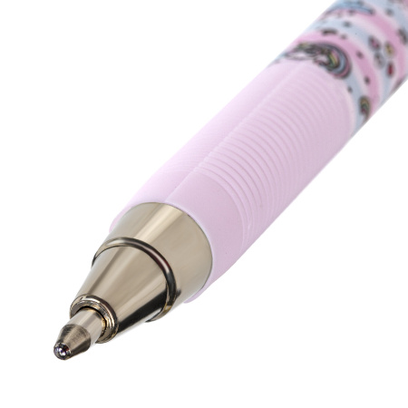 Ручка шариковая ЮНЛАНДИЯ "UNICORN", синяя, SOFT TOUCH покрытие, узел 0,7 мм, линия письма 0,35 мм, 143726 - Ручки шариковые неавтоматические