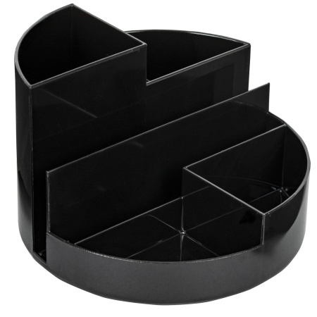 Подставка-органайзер "Профи", 130х130х90 мм, 6 отделений, тонированная серая, ОР05 - Подставки канцелярские без наполнения