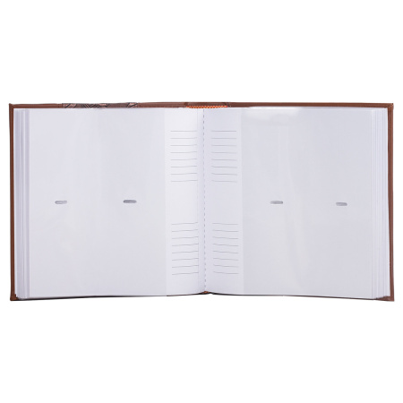 Фотоальбом BRAUBERG на 200 фото 10х15 см, под кожу (комбинированную), бумажные страницы, бокс, коричневый, 390483 - Фотоальбомы