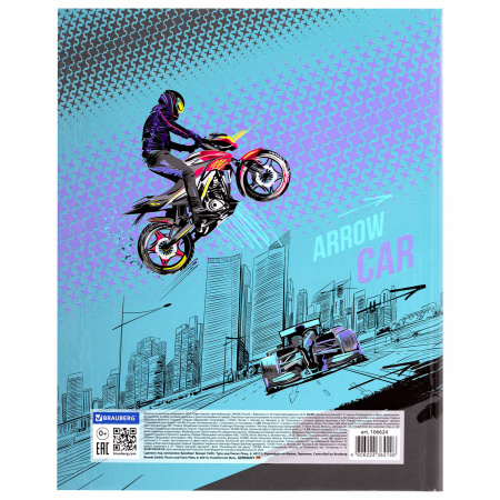 Дневник 5-11 класс 48 л., твердый, BRAUBERG, глянцевая ламинация, с подсказом, "Race Car", 106624 - Дневники для старших классов