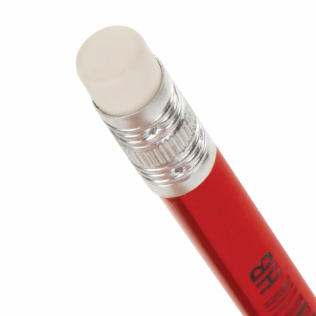 Карандаш чернографитный STAFF "Basic" BLP-744, 1 шт., НВ, с ластиком, пластик, корпус ассорти, 181744 - Карандаши чернографитные