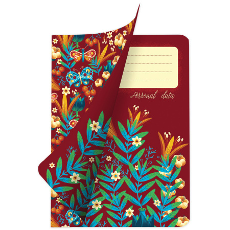 Тетрадь 60 л. в клетку обложка SoftTouch, бежевая бумага 70 г/м2, сшивка, В5 (179х250 мм), PATTERN, BRAUBERG, 403813 - Тетради более 60 листов