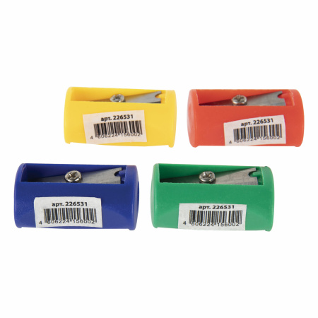 Точилка ПИФАГОР, без контейнера, пластиковая, ассорти, 226531 - Точилки ручные