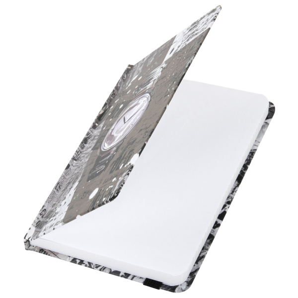 Блокнот с резинкой в клетку 96 л., МАЛЫЙ ФОРМАТ А6 (102х148 мм), твердая обложка, BRAUBERG, "Часы", 113737 - Блокноты в книжном переплете