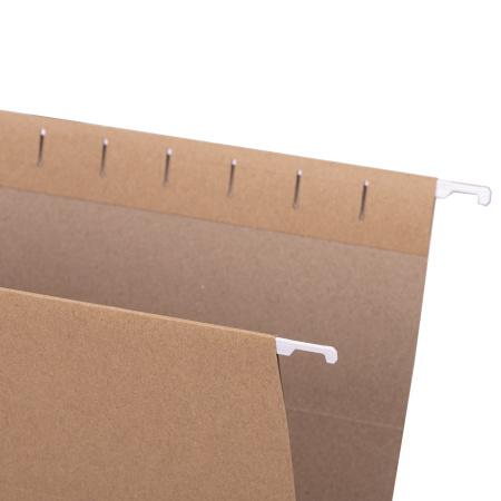 Подвесные папки A4/Foolscap (404х240 мм) до 80 л., КОМПЛЕКТ 10 шт., крафт-картон, STAFF, 270937 - Подвесные папки Foolscap