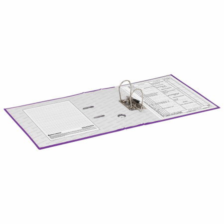 Папка-регистратор BRAUBERG, ламинированная, 75 мм, фиолетовая, 222073 - Папки-регистраторы с арочным механизмом