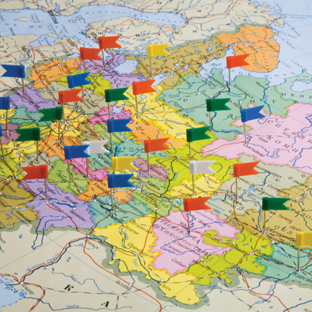 Булавки-флажки маркировочные BRAUBERG, цветные, 50 шт., пластиковая коробка, европодвес, 221537 - Булавки