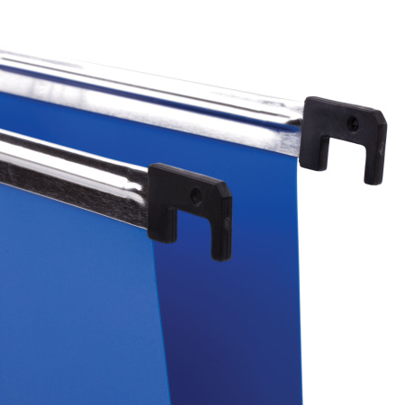 Подвесные папки А4 (350х245 мм), до 80 листов, КОМПЛЕКТ 5 шт., пластик, синие, BRAUBERG (Италия), 231797 - Подвесные папки А4