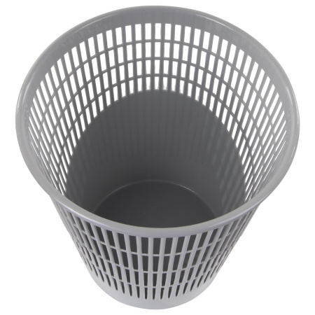Корзина для бумаг, 11 л, сетчатая, серая, BRAUBERG, 230442 - Корзины для бумаг