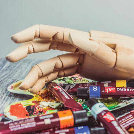 Манекен художественный BRAUBERG ART CLASSIC "РУКА", высота 30 см., мужская правая, дерево, 191297 - Манекены