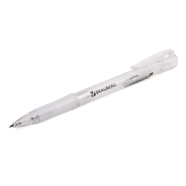 Ручка шариковая автоматическая с грипом BRAUBERG "Department", СИНЯЯ, узел 0,7 мм, линия письма 0,35 мм, 141510 - Ручки шариковые автоматические
