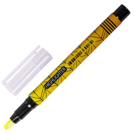 Текстовыделитель с прозрачным наконечником BRAUBERG "Clear", ЖЕЛТЫЙ, линия 1-5 мм, 152424 - Текстовыделители