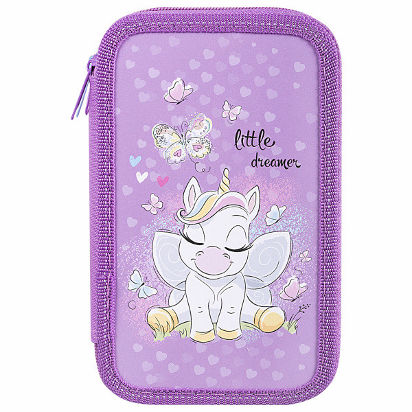 Пенал ПИФАГОР, 3 отделения, ламинированный картон, 19х11 см, "Sweet Dreamer", 271545 - Пеналы каркасные