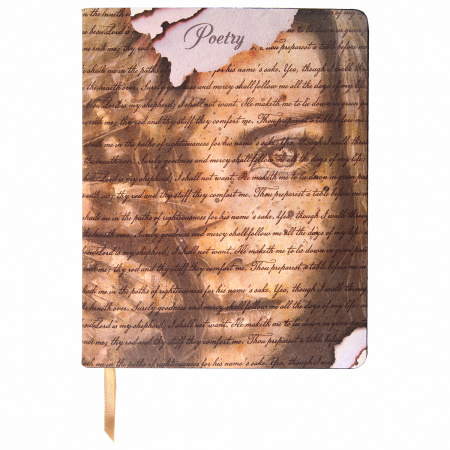 Тетрадь А5 (168х208 мм), 80 л., сшивка, клетка, под кожу, BRAUBERG VISTA, "Poetry", 403921 - Тетради более 60 листов