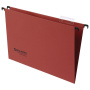 Подвесные папки А4/Foolscap (406х245 мм), до 80 листов, КОМПЛЕКТ 10 шт., красные, картон, BRAUBERG (Италия), 231796 - Подвесные папки Foolscap