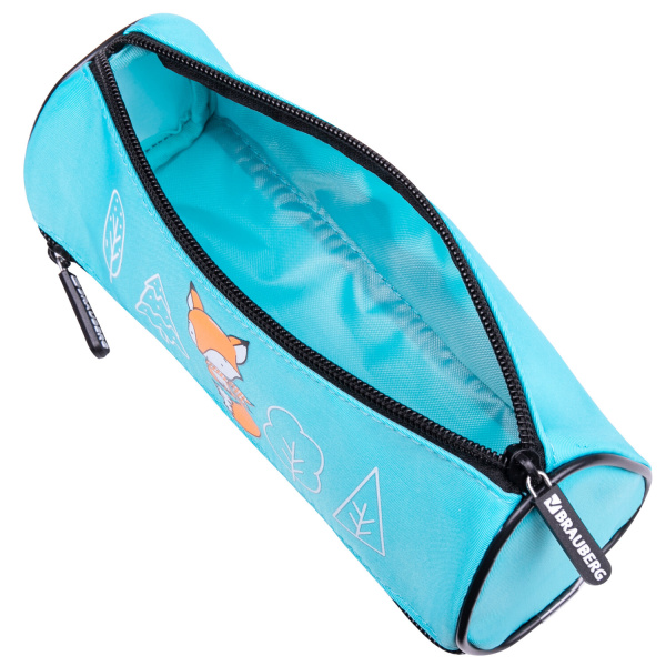 Пенал BRAUBERG, 3 отделения, нейлон, 21х7х7 см, "Fox", 270838 - Пеналы мягкие