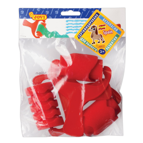 Валики для рисования JOVI (Испания), набор 3 шт., фигурные, ширина 7 см, европодвес, 811 - Кисти поролоновые, валики, губки