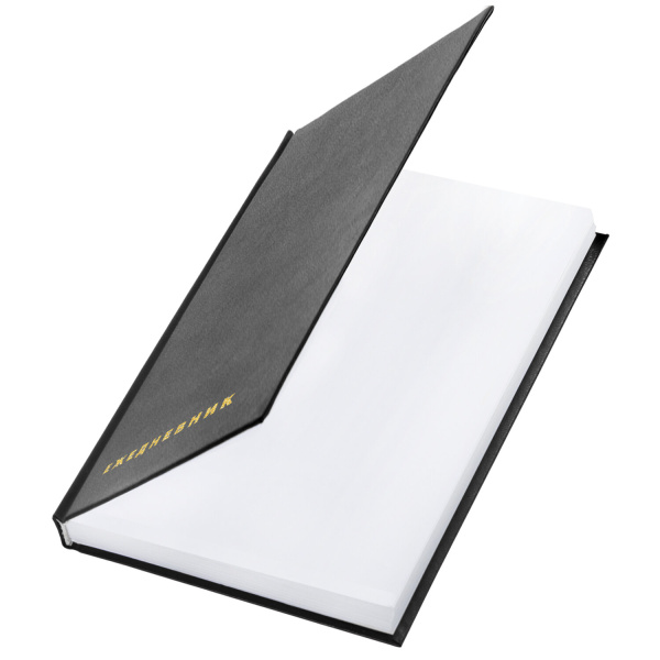 Ежедневник недатированный А5 145х215 мм BRAUBERG бумвинил, 160 л., черный, 126540 - Ежедневники с твердой обложкой