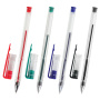 Ручки гелевые STAFF "Basic" GP-789, НАБОР 4 ЦВЕТА, хромированный наконечник, узел 0,5 мм, 142792 - Наборы гелевых ручек