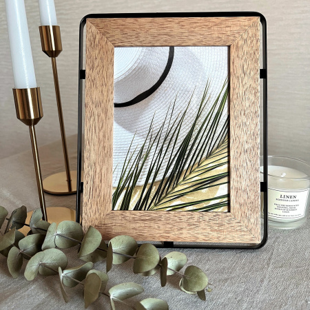 Рамка из мангового дерева BRAUBERG LOFT IRONWOOD, фото 13х18 см, акриловый экран, 19х24 см, 391287 - Рамки для дипломов, сертификатов, грамот, фотографий