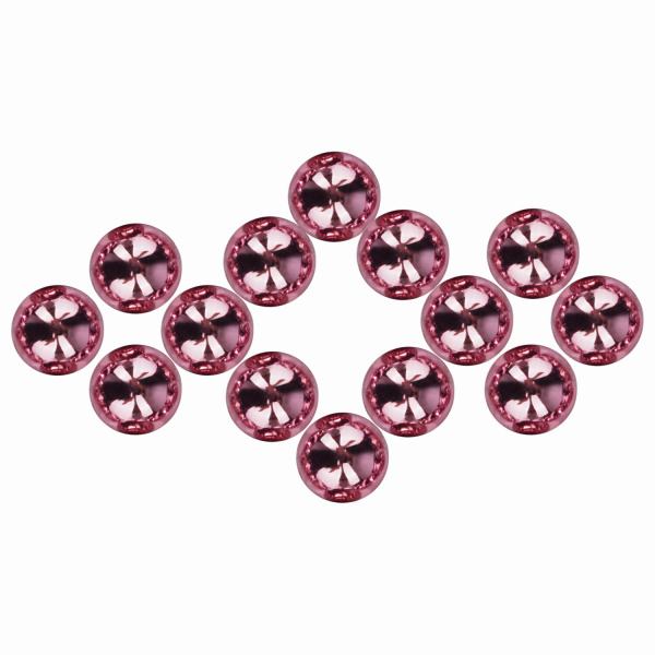 Стразы самоклеящиеся КРУГЛЫЕ, 8 мм, 150 штук, розовые, на подложке, ОСТРОВ СОКРОВИЩ, 662239 - Стразы для творчества