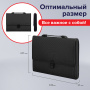 Папка-портфель пластиковая BRAUBERG "ДИПЛОМАТ", А4 (330х245х35 мм), 13 отделений, фактура бисер, черная, 226025 - Портфели пластиковые