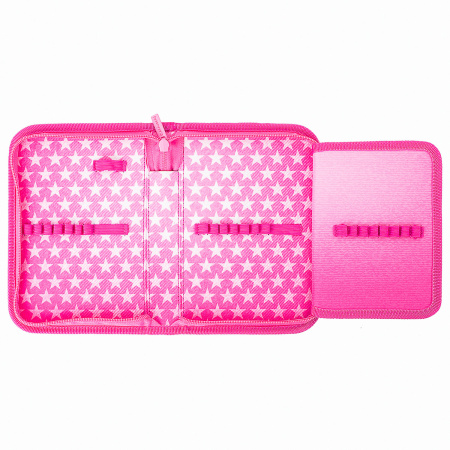 Пенал BRAUBERG, 1 отделение, 1 откидная планка, полиэстер, 21х14 см, "Happy kitten", 270308 - Пеналы каркасные