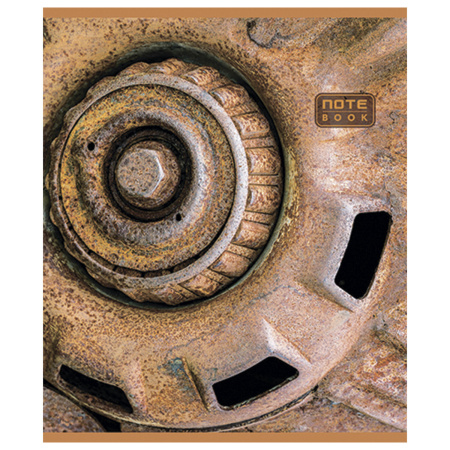 Тетрадь А5, 48 л., ПЗБМ, скоба, клетка, фольга, конгрев, TWIN лак, "Гранж металл" (5 видов), 029944 - Тетради 40-48 листов