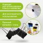 Зажимы для бумаг STAFF" EVERYDAY", КОМПЛЕКТ 12 шт., 41 мм, 200 листов, черные, картонная коробка, 224609 - Зажимы для бумаг