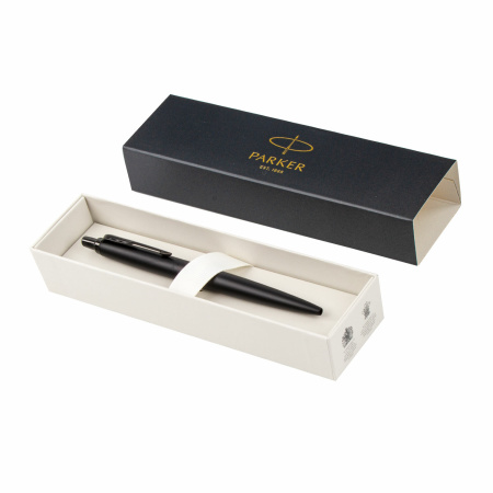 Ручка шариковая PARKER "Jotter XL Monochrome Black BT", корпус черный, нержавеющая сталь, синяя, 2122753 - Ручки шариковые подарочные