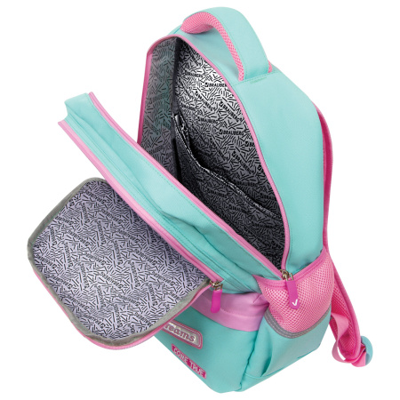 Рюкзак BRAUBERG STAR, 1 отделение, 5 карманов, "Unicorn", мятный, 40х29х13 см - Рюкзаки для начальной и средней школы