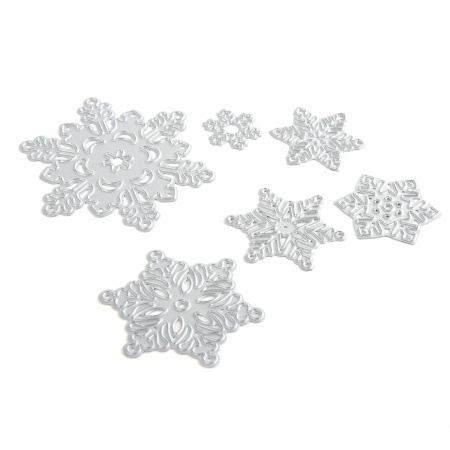 Ножи "Снежинки" для Машинки для вырубки и тиснения ОС-5, 6 штук, 112х128 мм, ОСТРОВ СОКРОВИЩ, 663826, 861-033 - Машинки, ножи и маты для вырубки, клише для тиснения