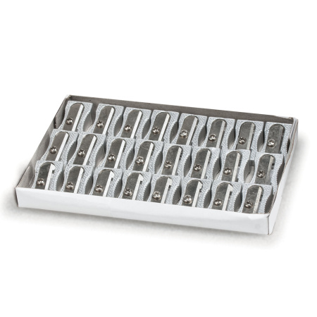 Точилка BRAUBERG "Style", металлическая клиновидная, в картонной коробке, 222484 - Точилки ручные